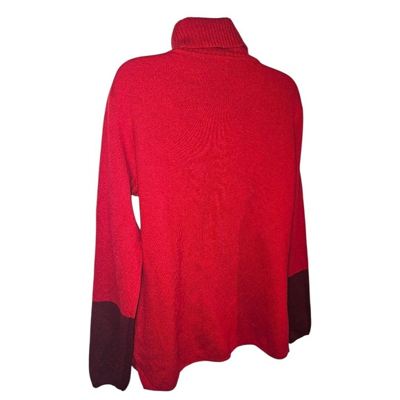 Royal Robbins Westlands Funnel Neck Merino Wool Blend LS Red Sweater Size Large - Picture 8 of 9